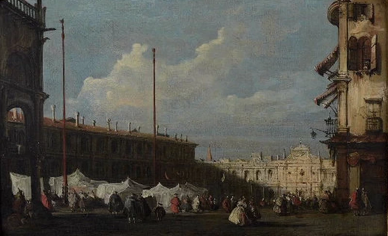 Piazza San Marco con la Chiesa di San Geminiano - Musée des Beaux, Arts de Strasbourg